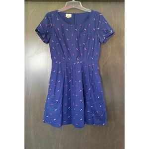 Levis cotton printed dress size small horses blue pockets